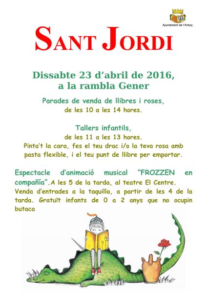 Diada de Sant Jordi a l'Arboç