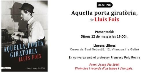 Presentació del llibre 'Aquella porta giratòria'