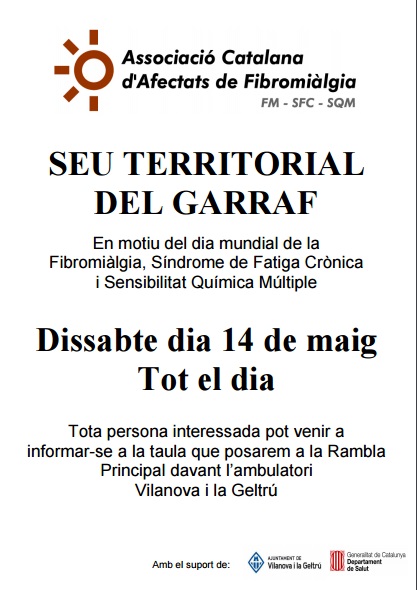 Dia mundial de la Fibromiàlgia, Síndrome de Fatiga Crònica i Sensibilitat Química Múltiple