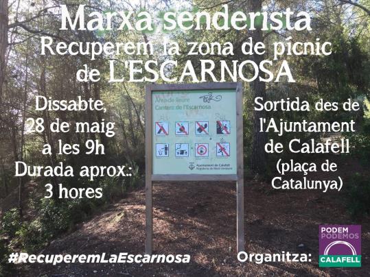Marxa reivindicativa 'Recuperem L'Escarnosa' a Calafell