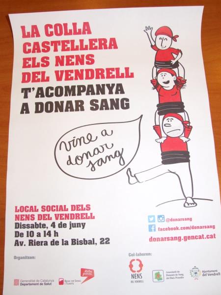 Els Nens del Vendrell organitzen una donació de sang