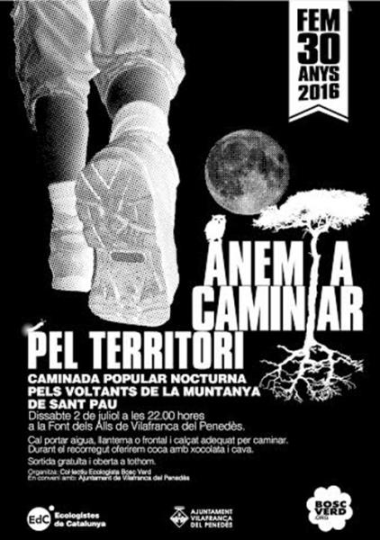 Caminada nocturna a la muntanya de Sant Pau