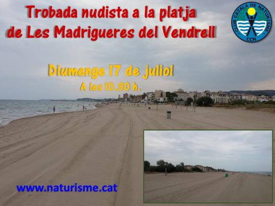 Trobada nudista a la platja de les Madrigueres del Vendrell