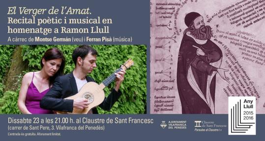 Recital d’homenatge a Ramon Llull al claustre de Sant Francesc