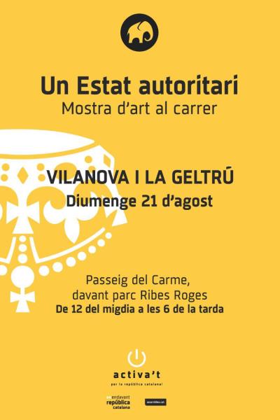 Acció de l'ANC a Vilanova contra 