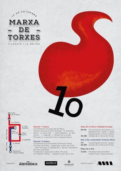 7ª Marxa de Torxes per la Independència a Vilanova