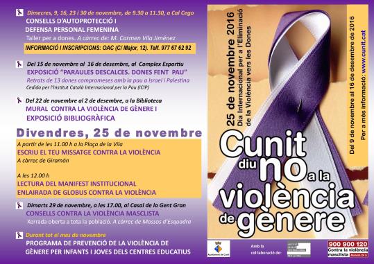 Cunit diu NO a la violència de gènere