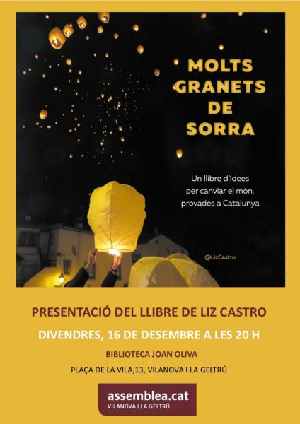 Presentació del llibre “Molts granets de sorra”, de Liz Castro