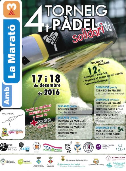 Torneig de Pàdel Solidari al Penedès