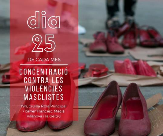 Concentració del Casal de Dones contra la violència masclista