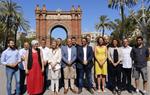 Alcaldes catalans han cridat a la unitat i a la participació en la manifestació de la Diada en un acte davant de l'Arc del Triomf . ACN
