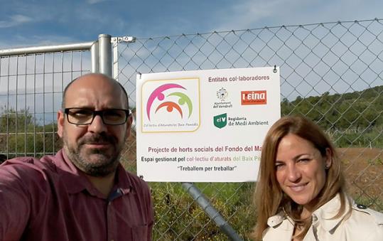Antonio Garcia Leal responsable del projecte i Eva Mata Sendra regidora Medi Ambient. Eix