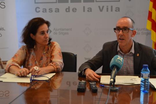 Aurora Carbonell i Miquel Forns. Ajuntament de Sitges