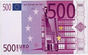 Bitllet de 500 euros. EIX
