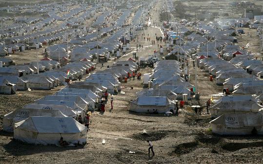 Camp de refugiats siris. Eix