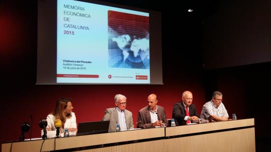 Carme Poveda, Joan Abad, Joan Manel Montfort, Lluís Herrero i Raimon Soler. Roger Vives