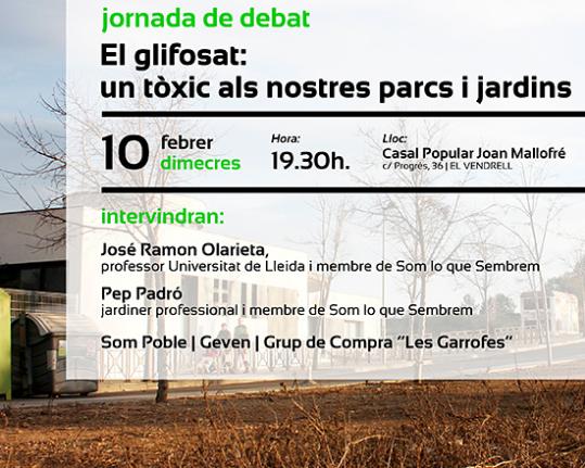 Cartell de la jornada informativa sobre el glifosat. Eix