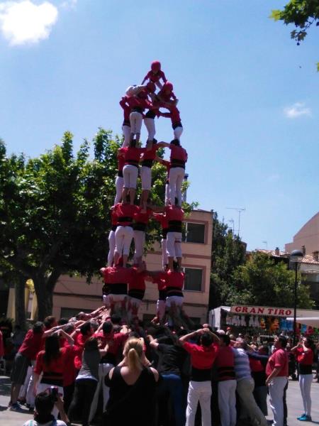 Castells de 7 i mig dels Xicots de Vilafranca a Masquefa. Xicots de Vilafranca