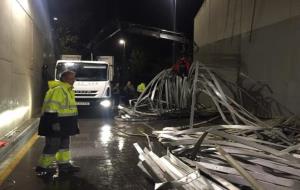 Cau el sostre del túnel d'accés al poble de Garraf. Ajuntament de Sitges