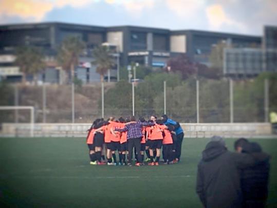 Celebració de les jugadores. Eix