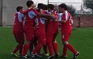 Celebració dels jugadors de l'UE Sitges