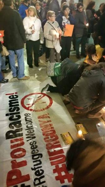 Concentració contra l'acord d'Europa amb Turquia. EIX