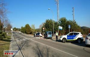 Control dels Mossos d'Esquadra a Sant Pere de Ribes