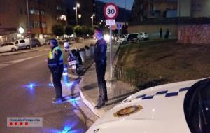 Control dels Mossos d'Esquadra a Sitge