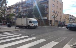 Cruïlla entre els carrers de l'Aigua i Menéndez Pelayo, a Vilanova