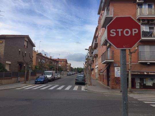 Cruïlla entre els carrers de l'Aigua i Menéndez Pelayo, a Vilanova. EIX