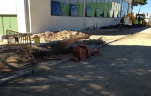Cubelles arranja l’escomesa de pluvials del nou pavelló per evitar inundacions. Ajuntament de Cubelles