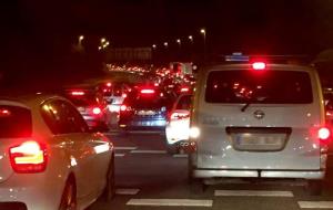 Cues a l'autopista C-32 aquest cap de setmana per un accident de trànsit