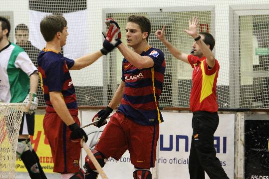 El Barça va derrotar a l'Alcobendas per 3 gols a 2. FEP/ Luis Velasco