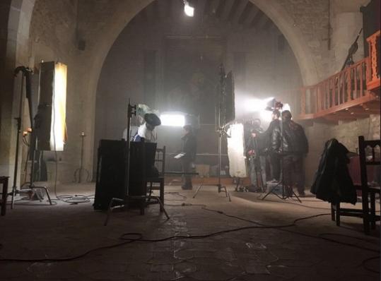 El castell de Sant Martí Sarroca es converteix en un plató de cinema. EIX