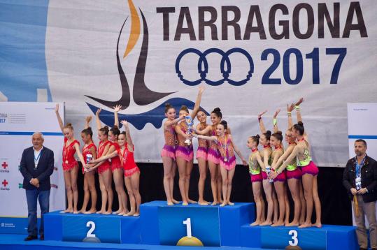 El Conjunt Infantil del Club Rítmica Vilafranca al podi. Eix