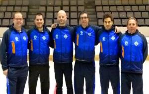 El cos tècnic del CP Vilafranca 2016/2017: Raimon Mascaró, Adrià Solís, Josep Lluís Delriu, Jordi mascaró, Francesc Roca i Marcial González. Eix
