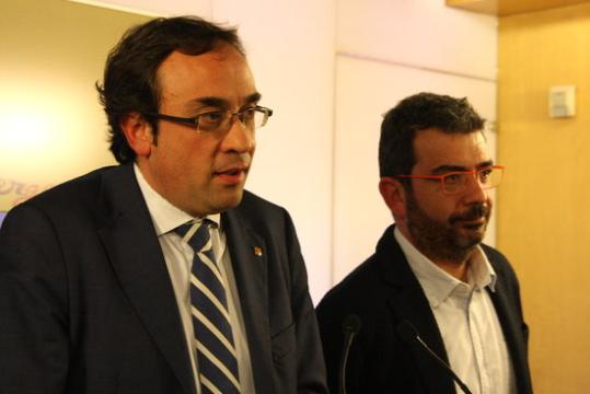El fins ara coordinador general de CDC, Josep Rull, i Francesc Sánchez, coordinador de règim intern. ACN
