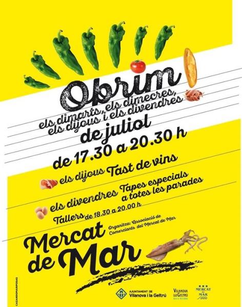 El Mercat de Mar obre totes les tardes de dimarts a divendres durant el mes de juliol. EIX