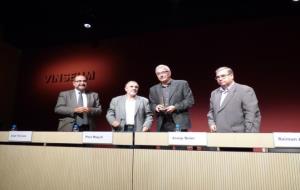El president de la junta de Vinseum, Josep Soler, deixa el càrrec després d’onze anys i és rellevat per Joan Tarrada. Ajuntament de Vilafranca