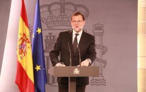 El president espanyol en funcions, Mariano Rajoy, aquest diumenge a La Moncloa. ACN