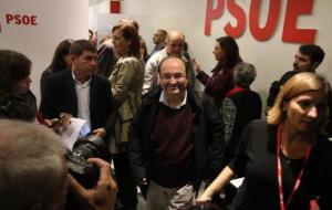 El primer secretari del PSC, Miquel Iceta, aquest 23/10/2016 a la sortida del Comitè Federal del PSOE. ACN