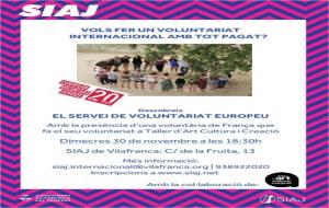 El SIAJ acosta el Servei de Voluntariat Europeu al jovent de Vilafranca. EIX