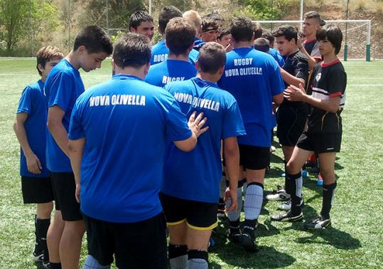 El SUB16 del Rugbi Nova Olivella. Eix