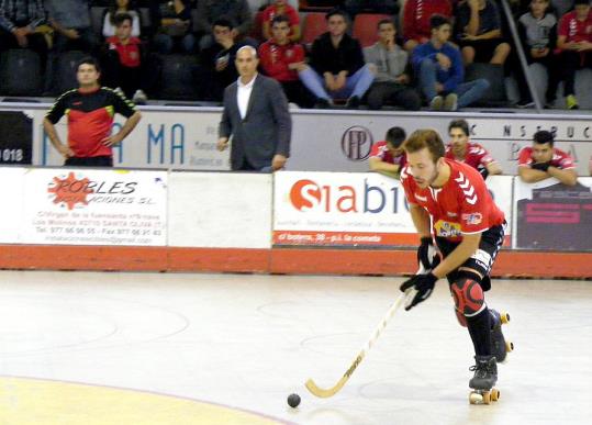 Eloi Mitjans en una jugada del partit. Eix