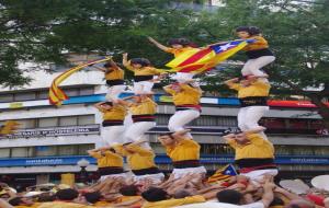 Els Bordegassos porten els seus castells a la Diada nacional