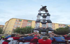 Els Castellers de les Roquetes reconquesten els set pisos a la seva diada. Castellers d les Roquetes