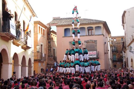 Els Castellers de Vilafranca es plantegen nous reptes en la dobla cita al Baix Gaià. Castellers de Vilafranca