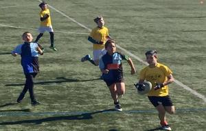 Els jugadors del  Rugbi Nova Olivella a Viladecans