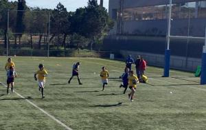 Els jugadors del  Rugbi Nova Olivella a Viladecans