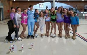 Els patinadors del CP Calafell. Eix